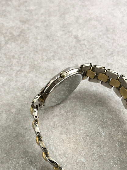 Christian Dior Octagon Watch Silver×Gold Vintage enrkhj