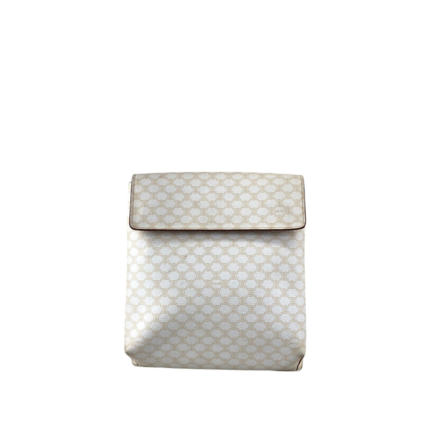 CELINE Macadam Backpack White Vintage w8wdat