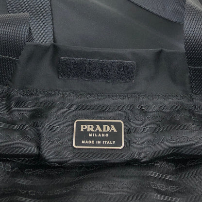 PRADA Tessuto Triangle Logo Totebag Black Vintage fzec6b