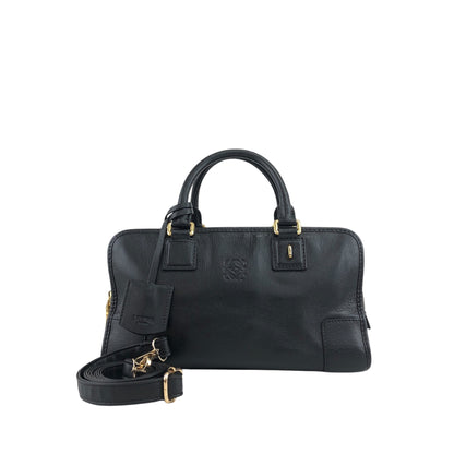 LOEWE Amazona28 Anagram Two-way Boston bag Shoulder bag Black Vintage v3dz54