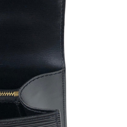 LOUIS VUITTON Turn Lock Handbag Black M52372 Vintage 48k8t4