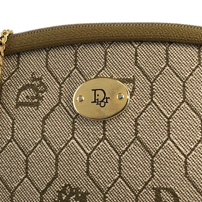 Christian Dior Honeycomb Logo Chain Shoulder bag Beige Vintage z74c8c