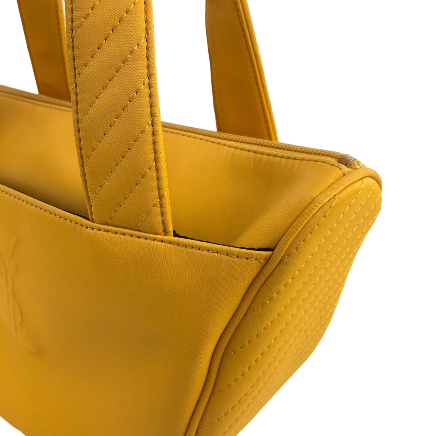 Yves Saint Laurent YSL Logo Handbag Yellow Vintage et22xs