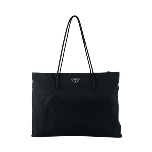PRADA Tessuto Triangle Logo Totebag Black Vintage mi5jiw