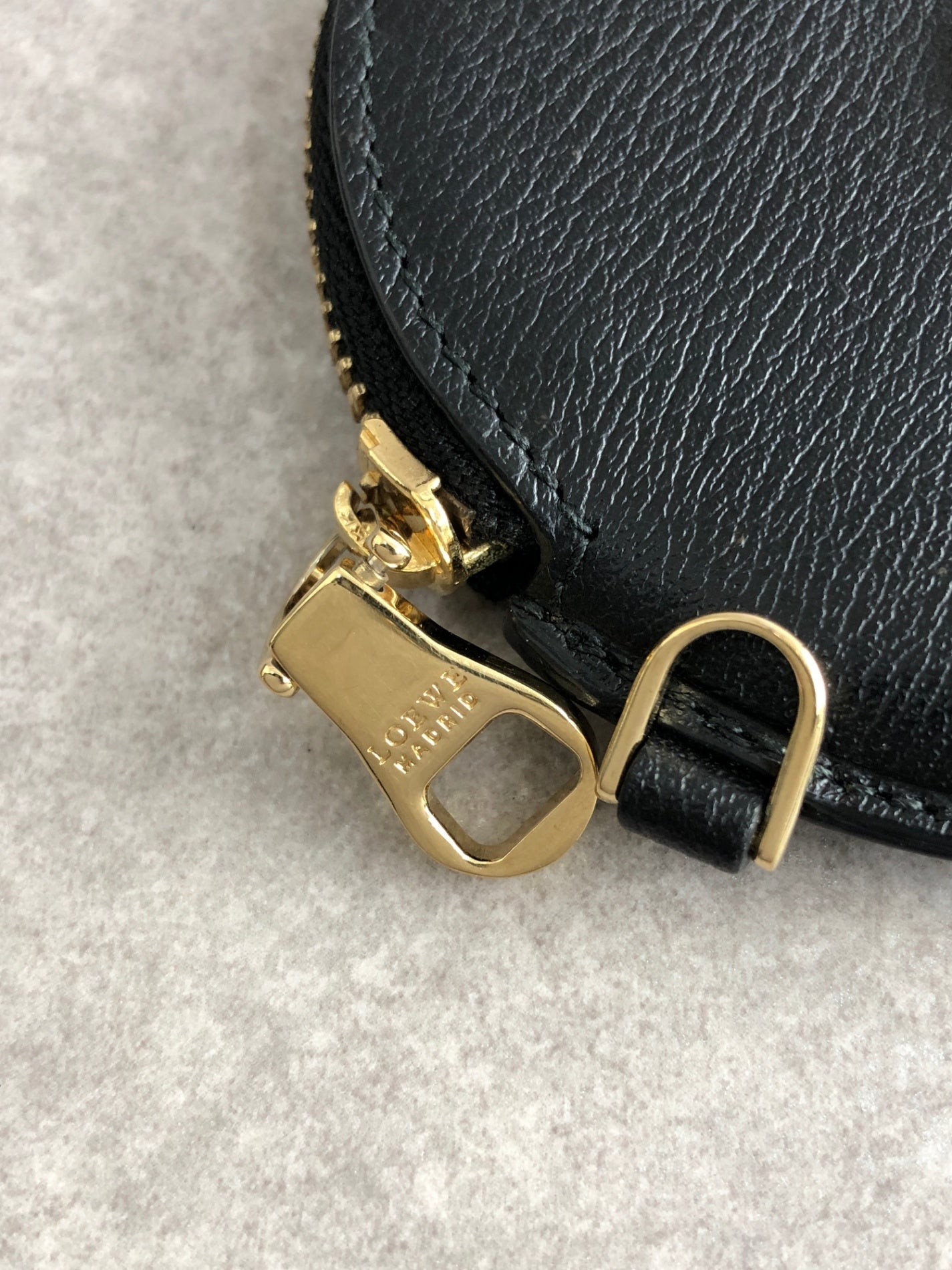 LOEWE Anagram Coin Purse Black Vintage 84bggt