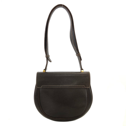 GUCCI Bamboo Leather Shoulder bag Brown Vintage 5bwuc7