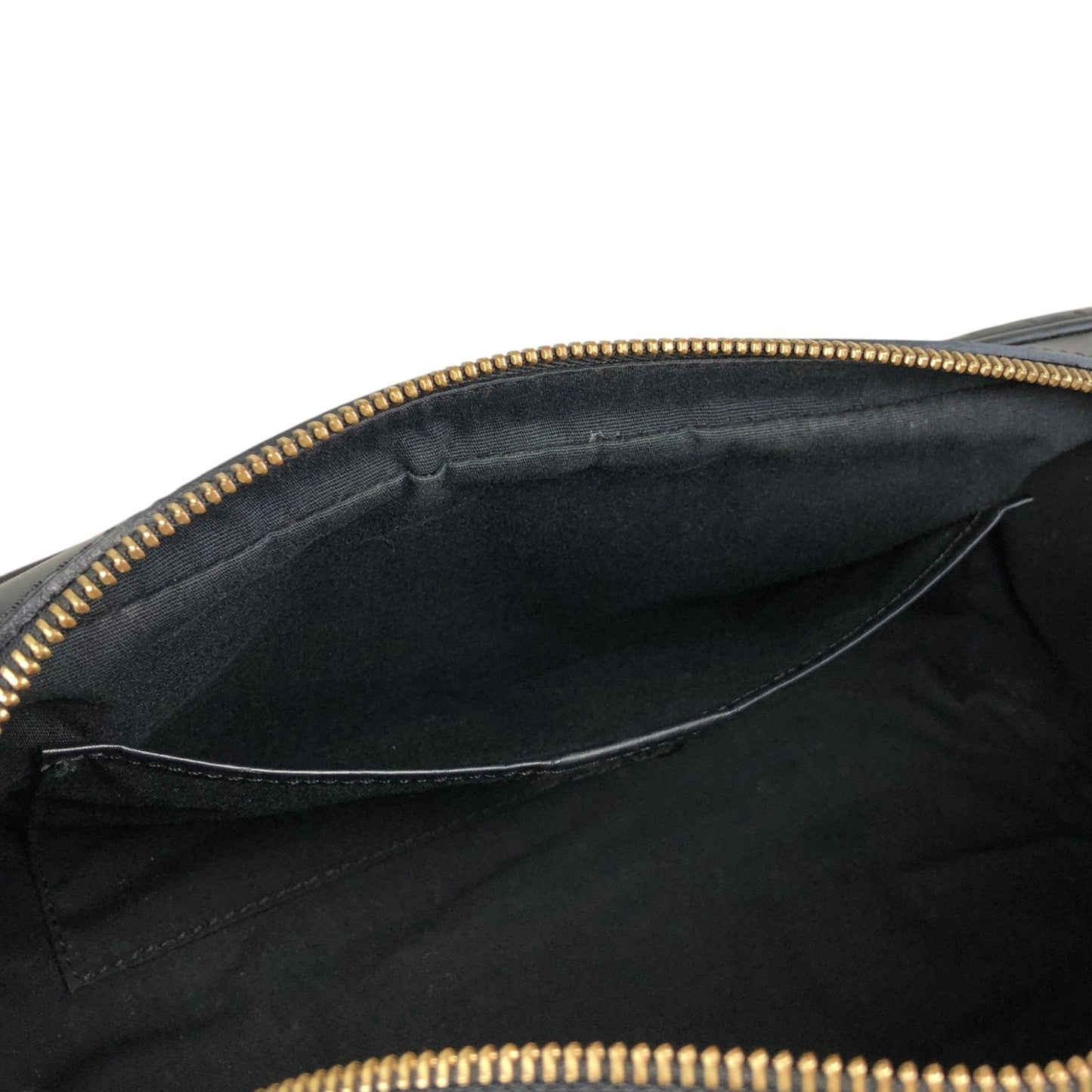 CELINE Logo Embossed Handbag Black Vintage 2jj6ge