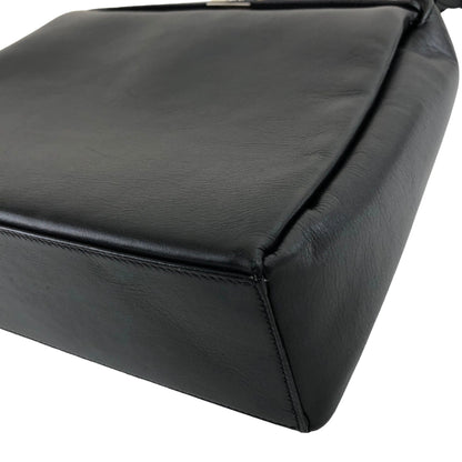 CELINE Turn Lock Handbag Black Vintage j4gitj