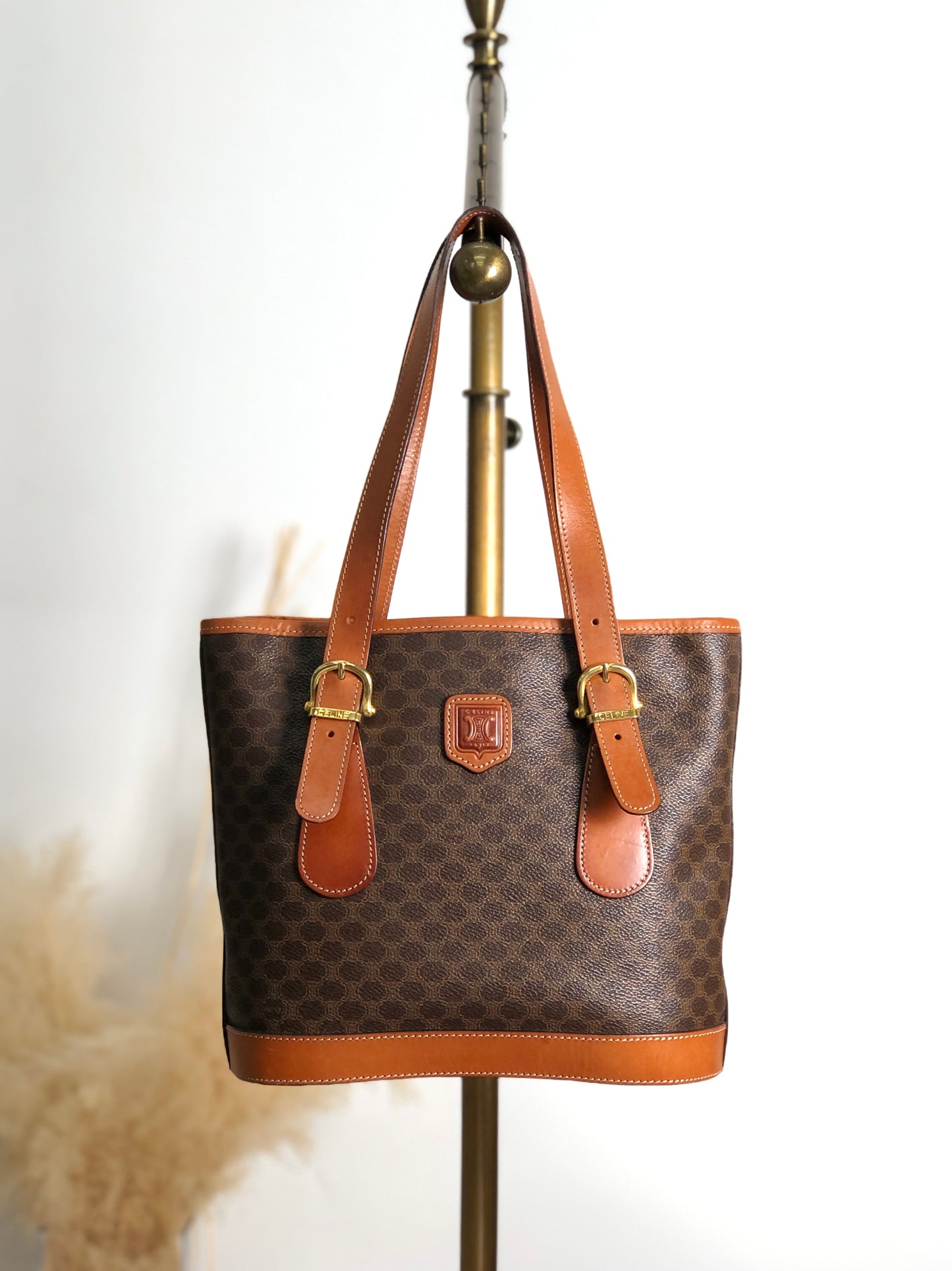 CELINE Macadam Blason Totebag Brown Vintage wfn3fv