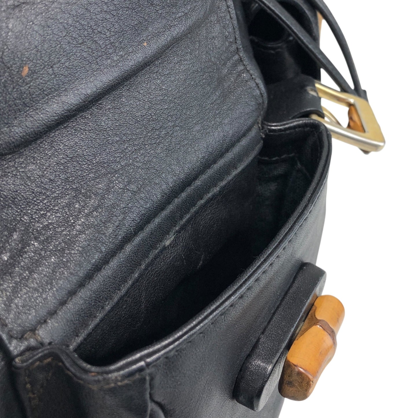 GUCCI Bamboo Backpack Black Vintage thtsm7
