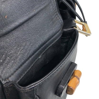 GUCCI Bamboo Backpack Black Vintage thtsm7