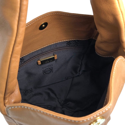 LOEWE Anagram Shoulder bag Hobobag Camel Vintage 6sxnri