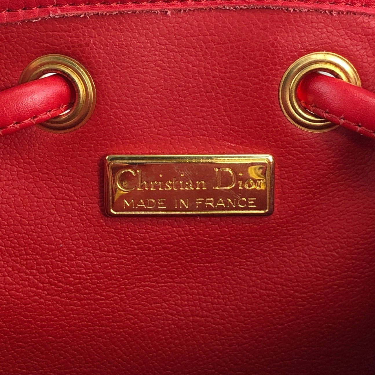 Christian Dior CD Logo Shoulder bag Red Vintage m2r6ju