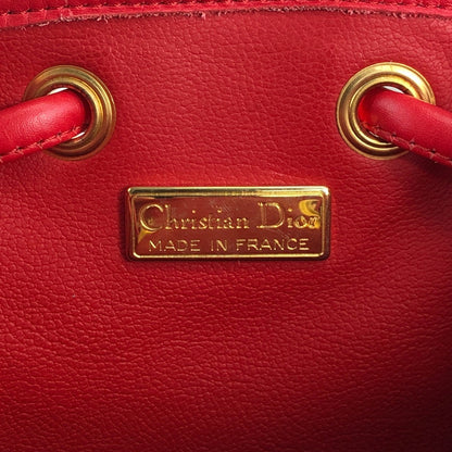 Christian Dior CD Logo Shoulder bag Red Vintage m2r6ju