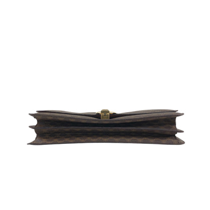 CELINE Macadam Flap Shoulder bag Brown Vintage wagmgy