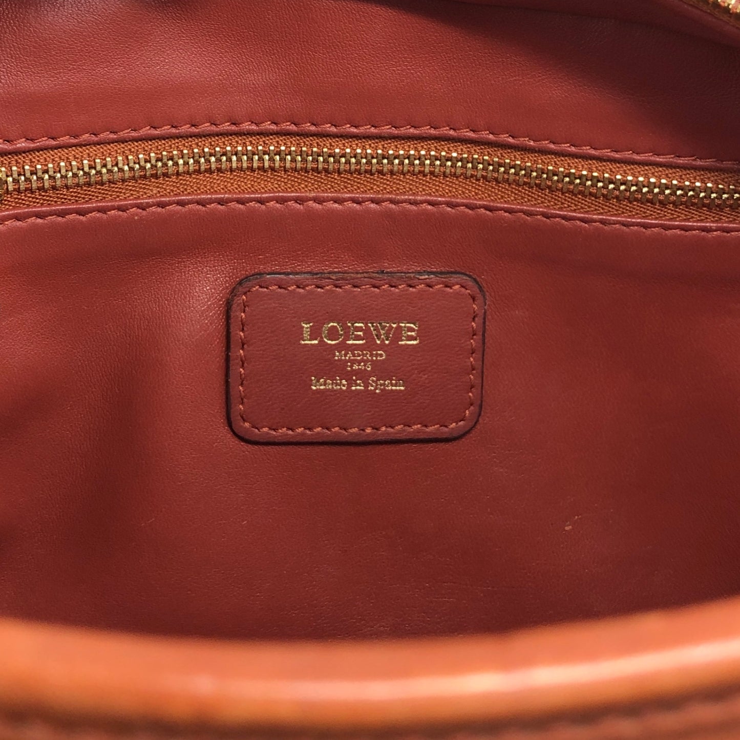 LOEWE Amazona23 Anagram Two-way Small Boston bag Shoulder bag Brown Vintage 3m6b28
