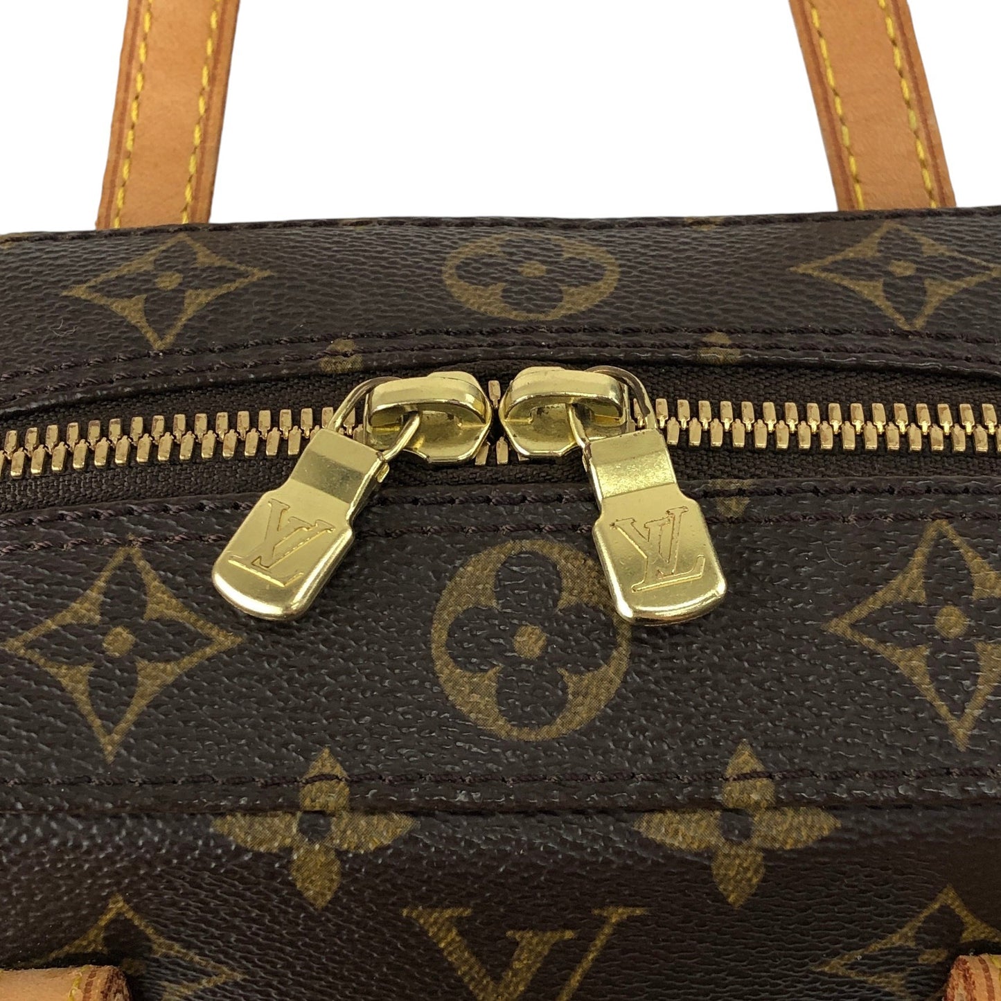 LOUIS VUITTON Monogram Two-way Handbag Shoulder bag Brown M47500 Vintage 8y7es4