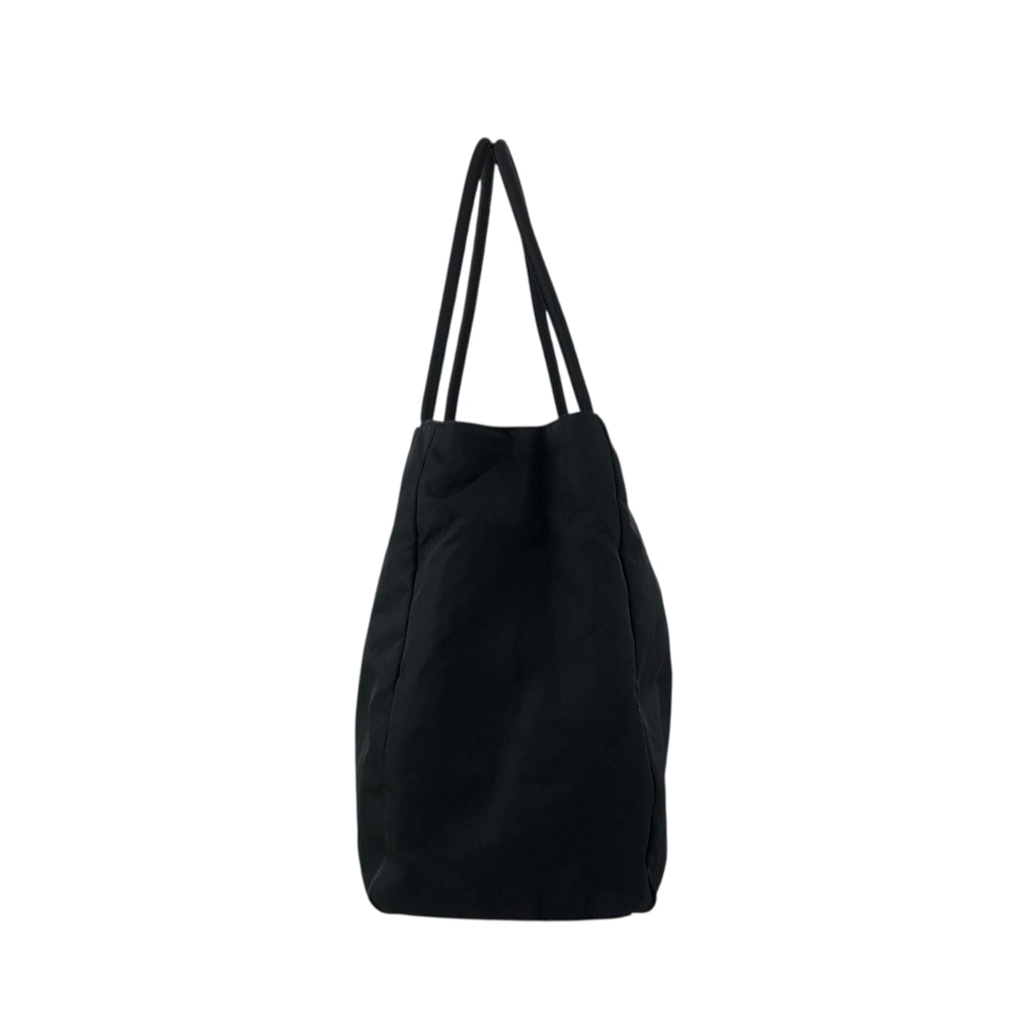 PRADA Tessuto Triangle Logo Side Pocket Totebag Black Vintage iwt8yv