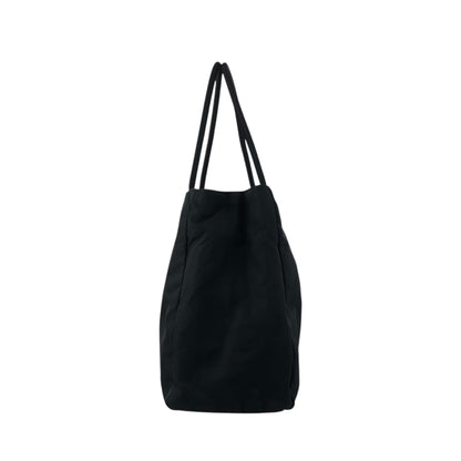 PRADA Tessuto Triangle Logo Side Pocket Totebag Black Vintage iwt8yv