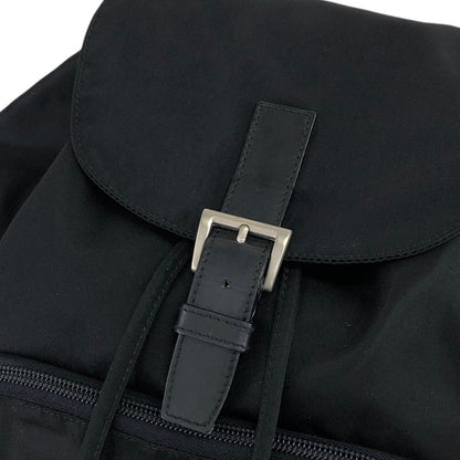 PRADA Triangle Logo Backpack Black Vintage mt3zax