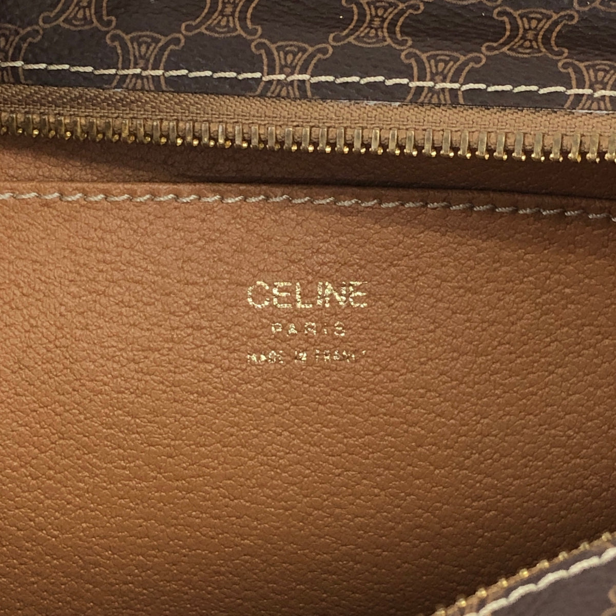 CELINE Macadam Blason Shoulder bag Hobobag Brown Vintage mtbfvr