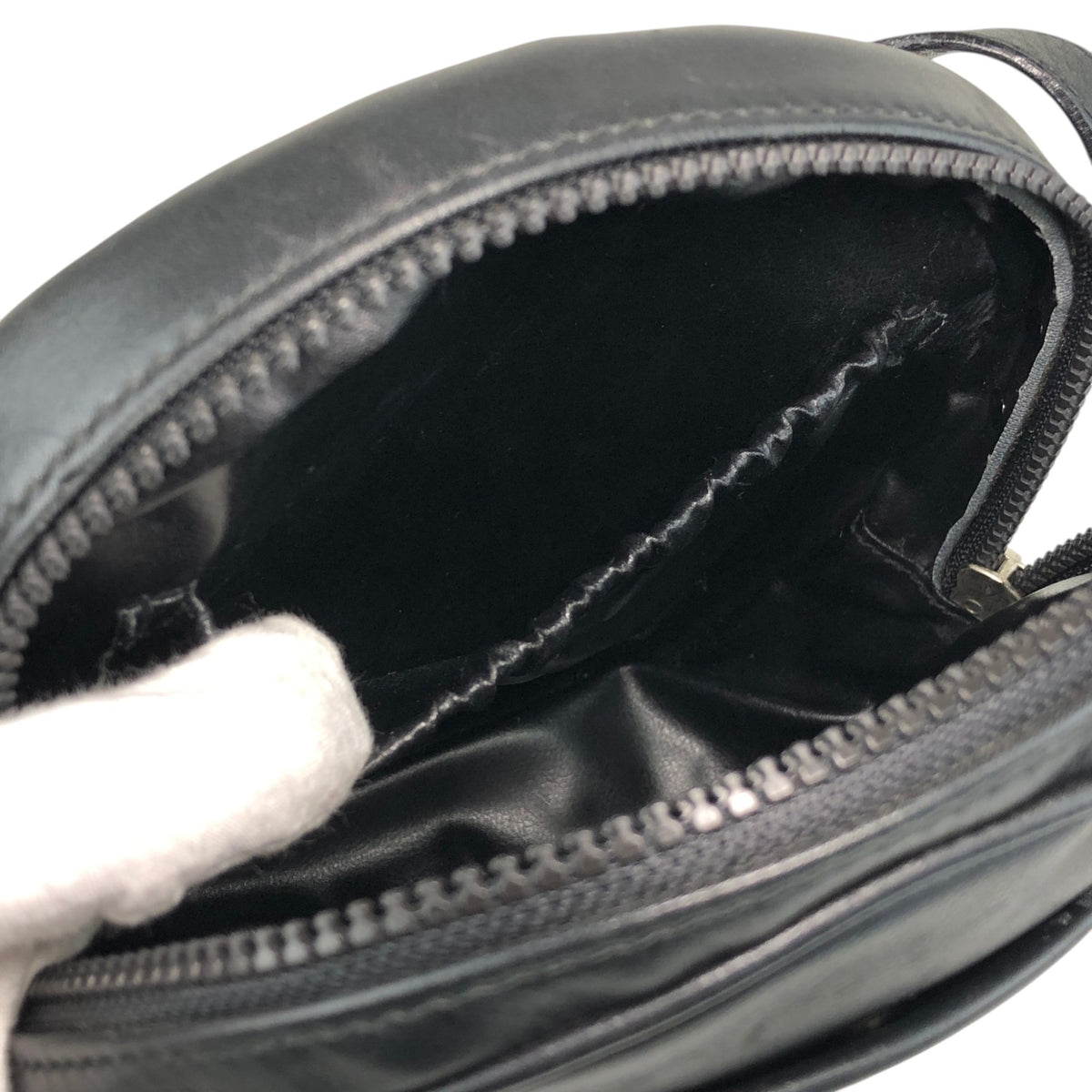 CELINE Gancini Shoulder bag Black Vintage mes4uh