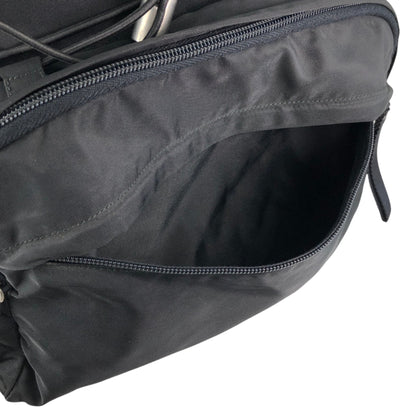 PRADA Tessuto Triangle Logo Backpack Black Vintage 8a5c5r