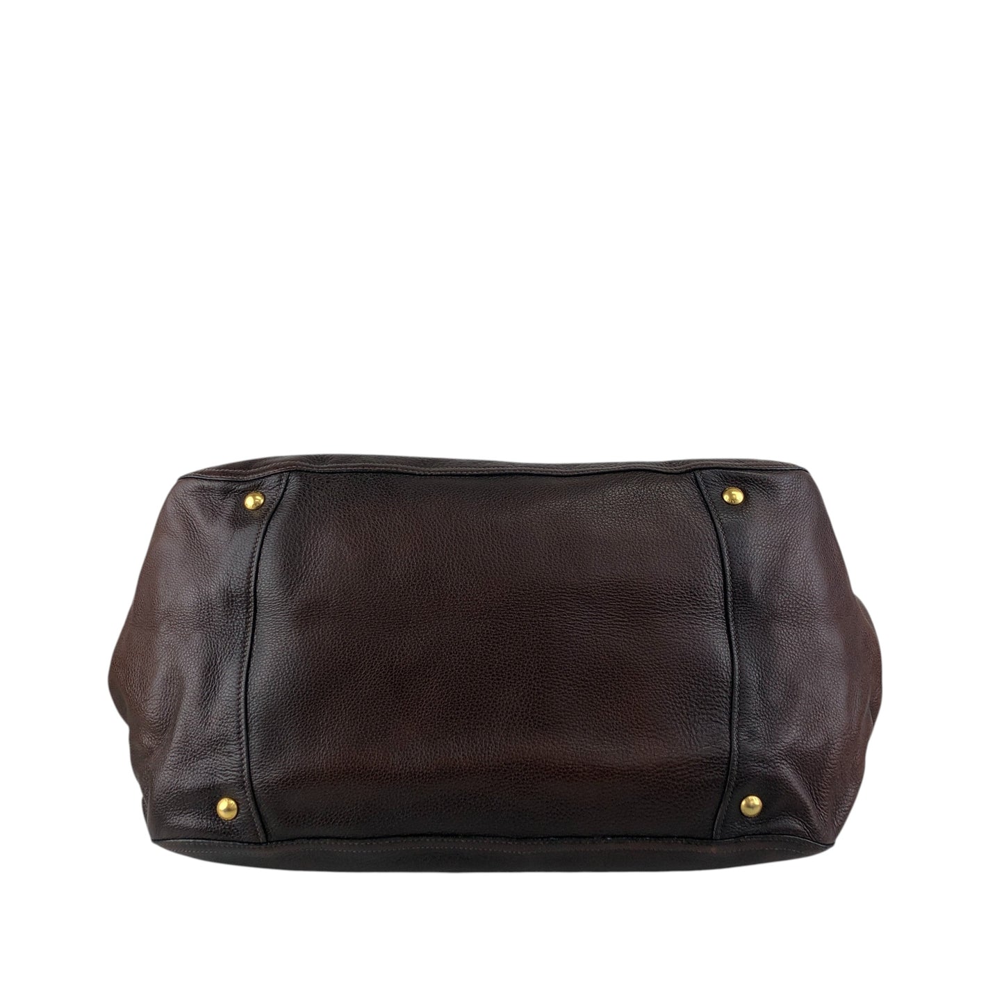 PRADA Logo Two-way Handbag Shoulder bag Brown Vintage ujn2cg