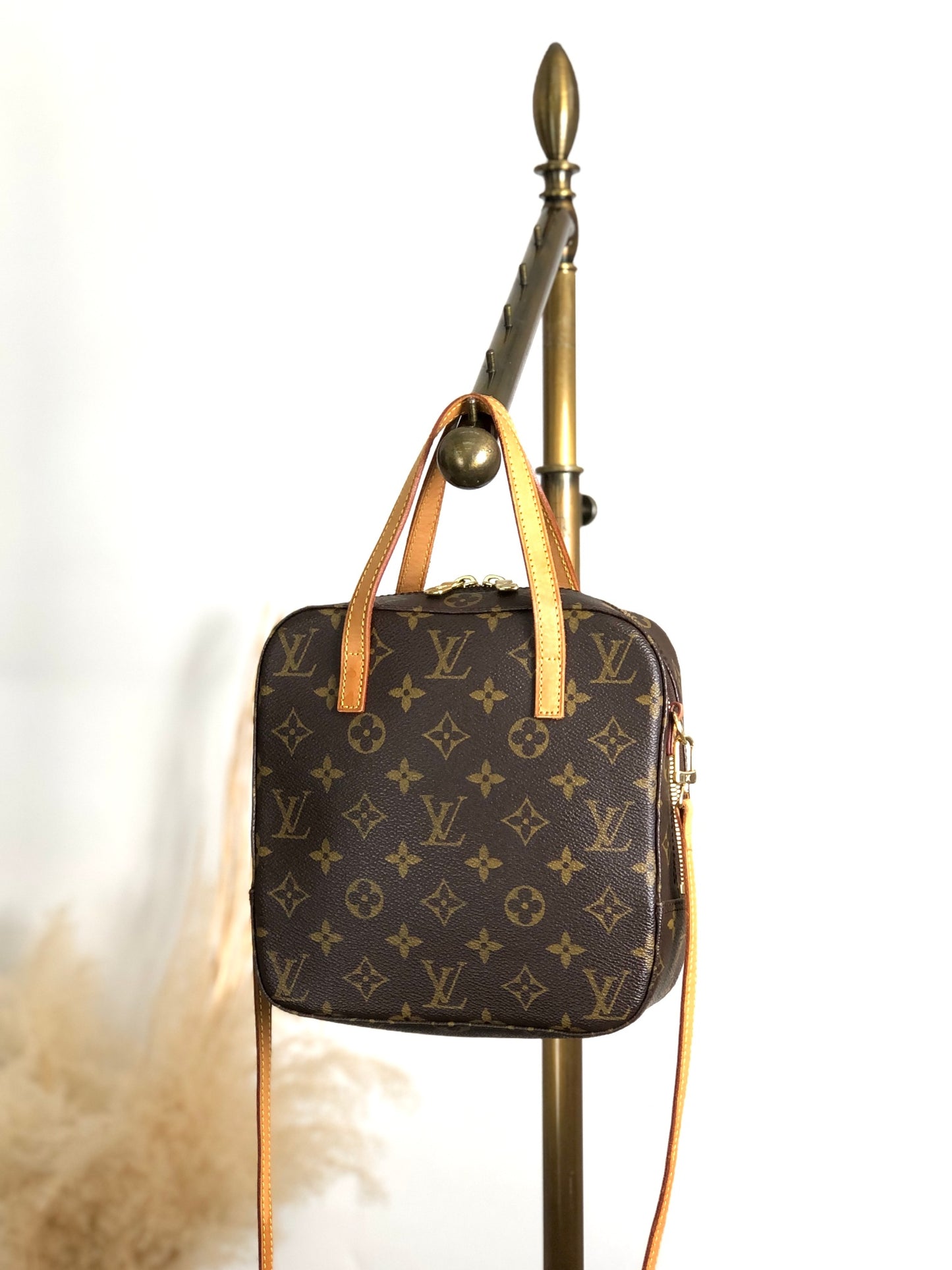 LOUIS VUITTON Monogram Two-way Handbag Shoulder bag Brown M47500 Vintage 8y7es4