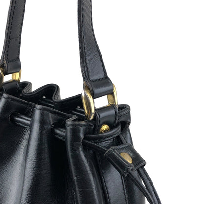CELINE Drawstring Shoulder bag Black Vintage bp8mps