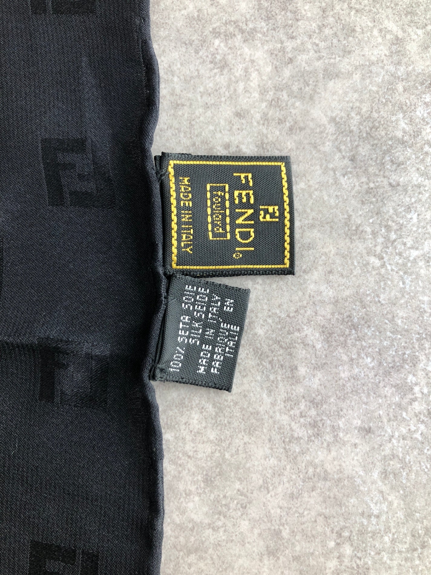 FENDI Pecan Scarf Brown×Black Vintage z3356g