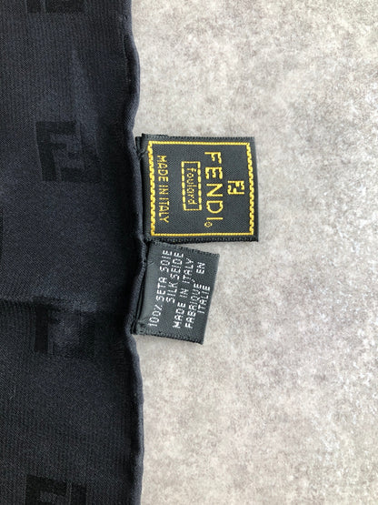 FENDI Pecan Scarf Brown×Black Vintage z3356g