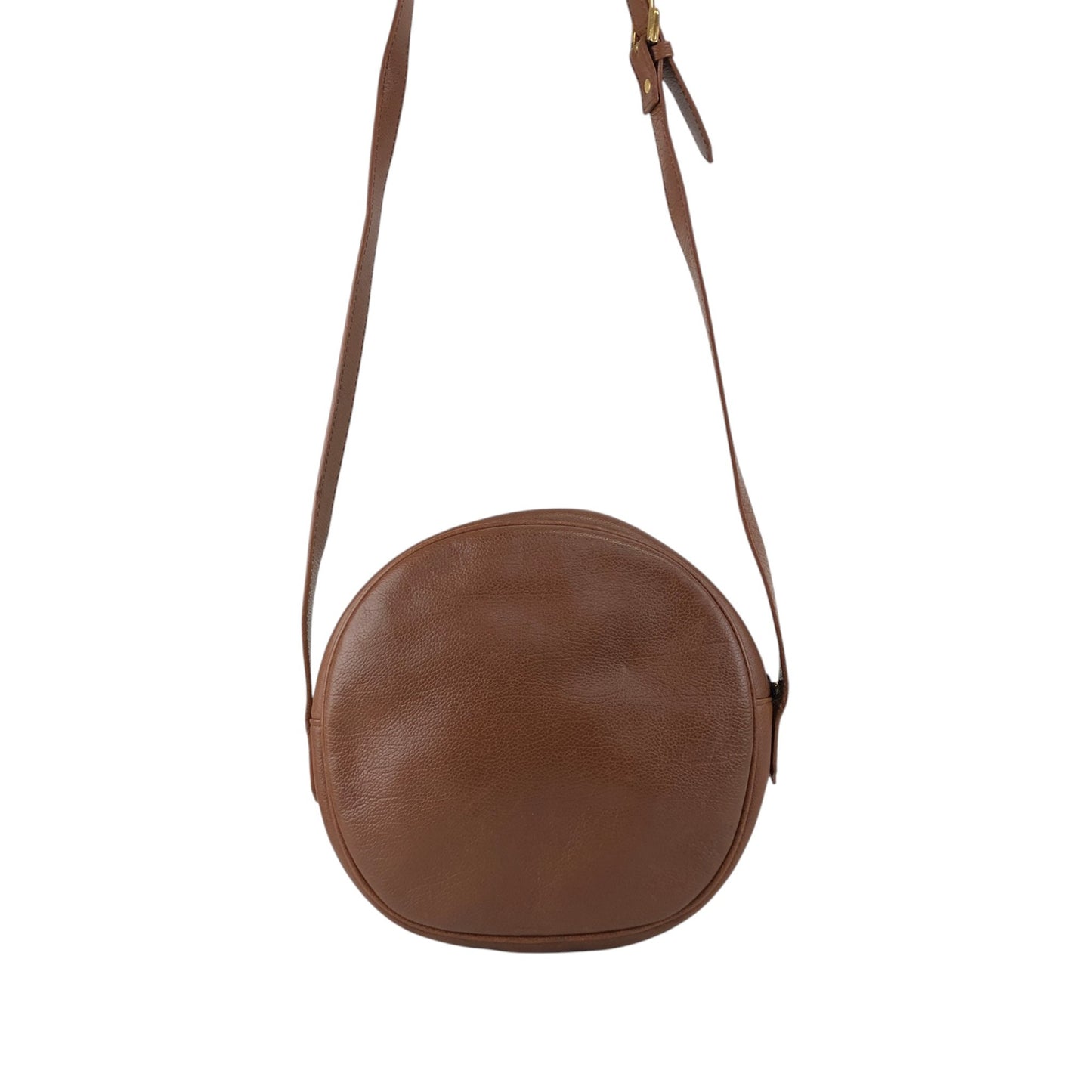 Yves Saint Laurent YSL Logo Circle Shoulder bag Brown Vintage nkx8ax