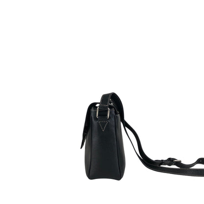CELINE Circle Logo Shoulder bag Black Vintage e3r52b