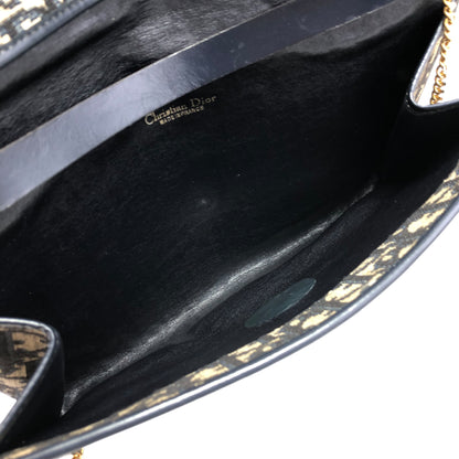 Christian Dior Trotter 鏈條單肩包 海軍藍 復古 gex65u