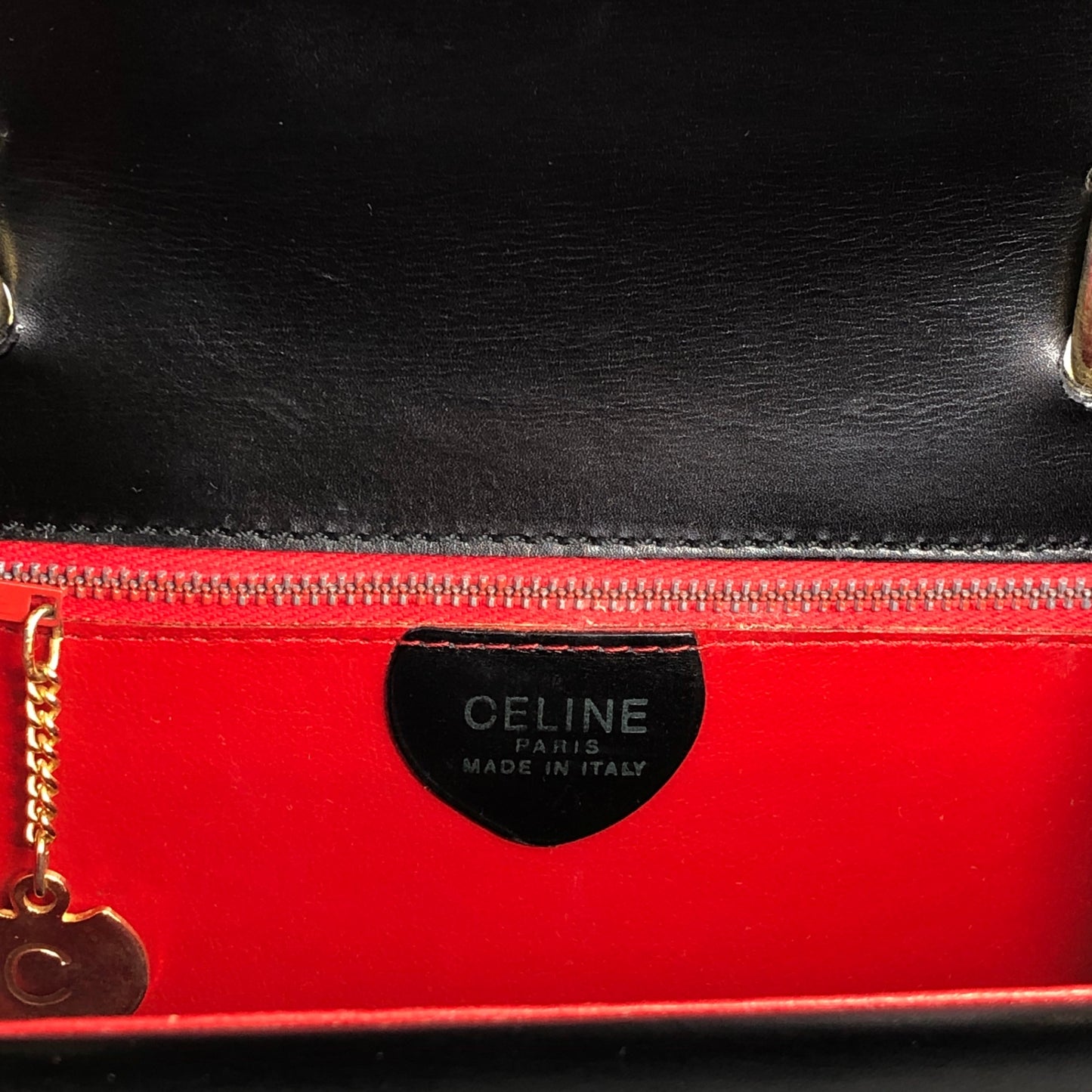 CELINE Gancini Handbag Black Vintage pvi8pi