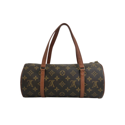 LOUIS VUITTON Monogram Handbag Brown Vintage cdc5p5