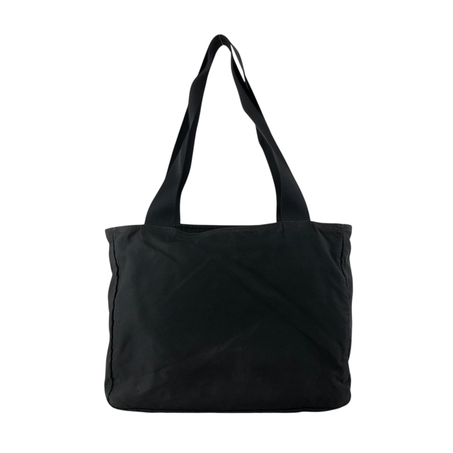 PRADA Tessuto Triangle Logo Totebag Black Vintage ztj777