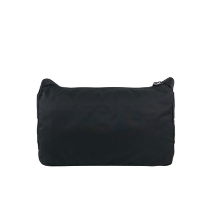 PRADA Triangle Logo Shoulder bag Black Vintage ik68if