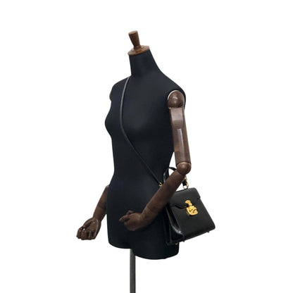 GUCCI Lady Lock Two-wayHandbag Shoulder bag Black Vintage uiedgd