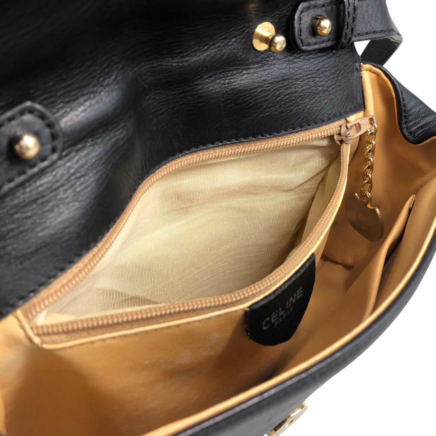 CELINE Blason 肩背包黑色復古 cfz6hr