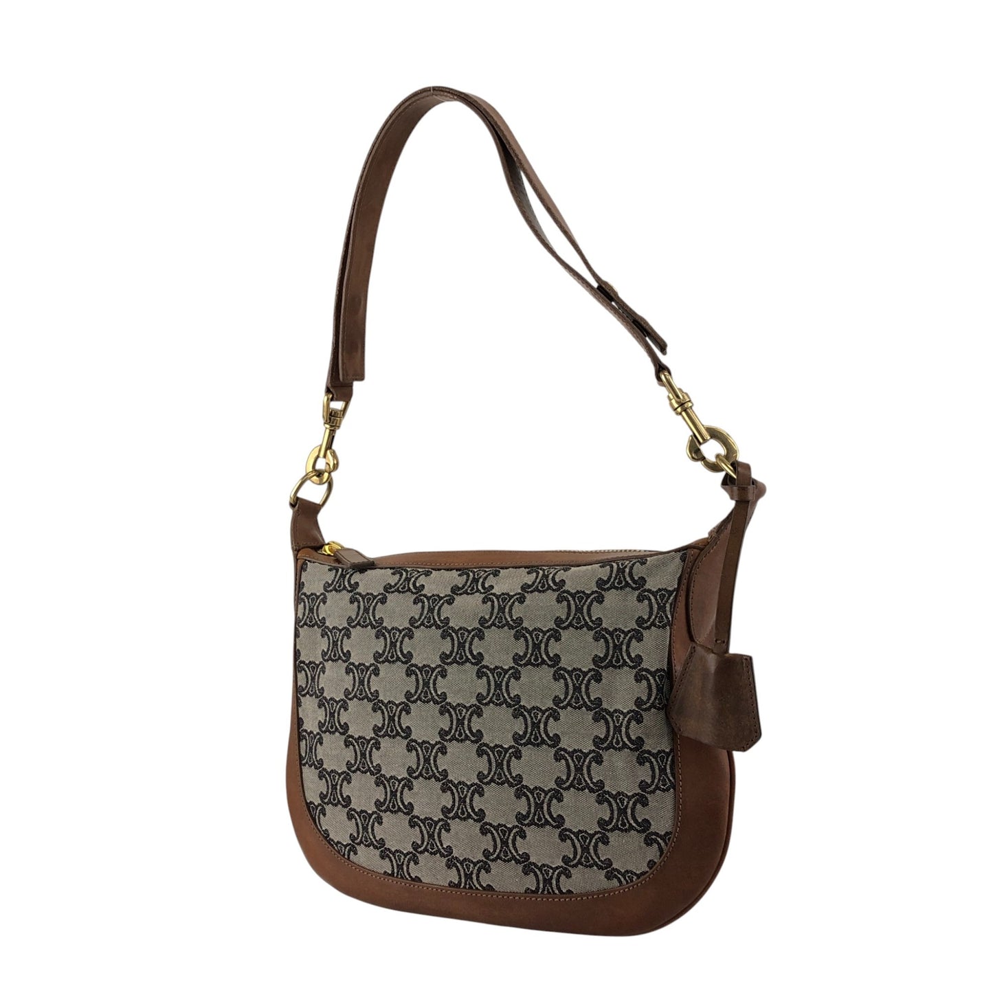 CELINE Macadam Shoulder bag Brown Vintage sun8w8
