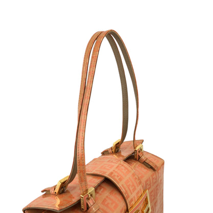 FENDI Zucchino Handbag Orange Vintage snr2vs