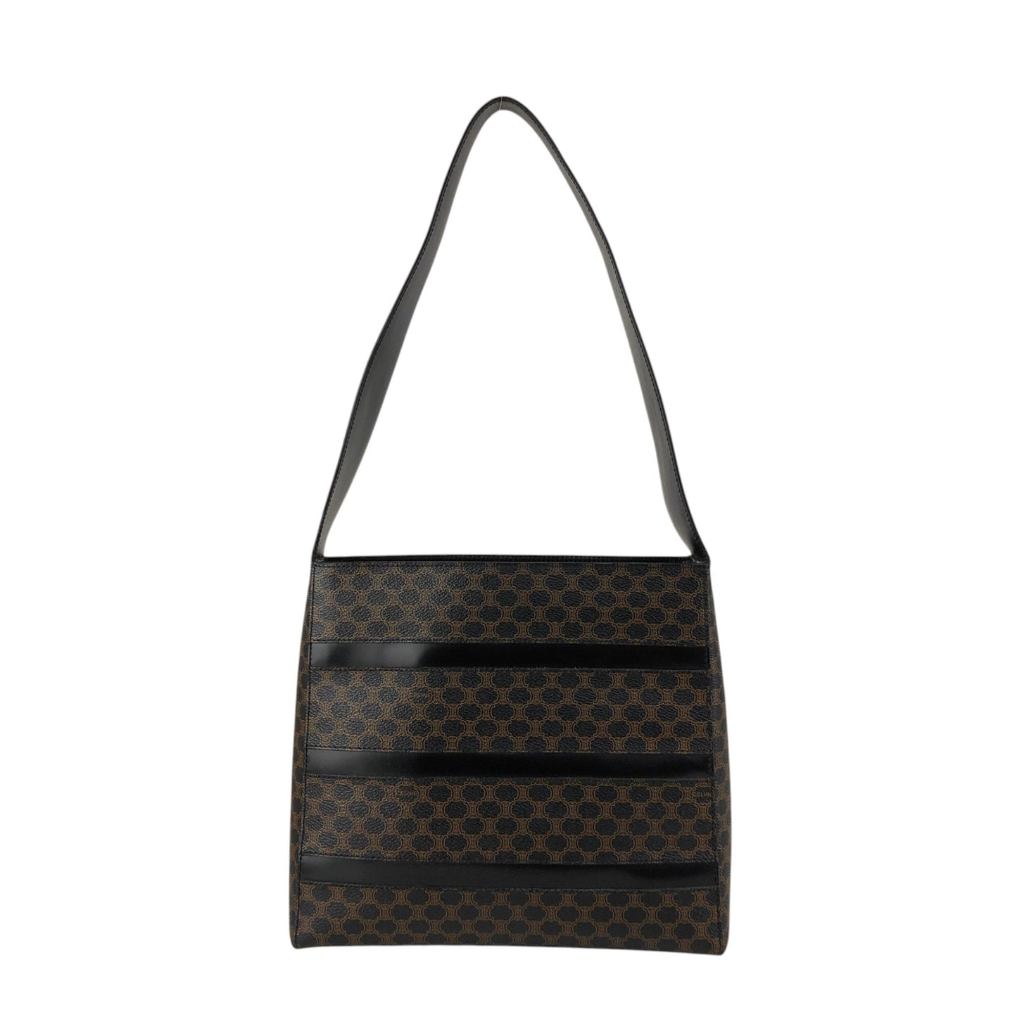 CELINE Macadam Shoulder bag Black Vintage t43kf8