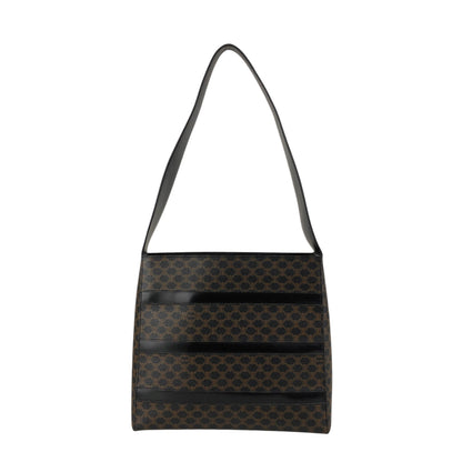 CELINE Macadam Shoulder bag Black Vintage t43kf8