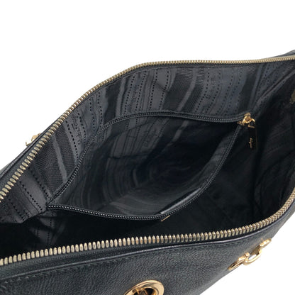 Salvatore Ferragamo Gancini Handbag Black Vintage vbxnke