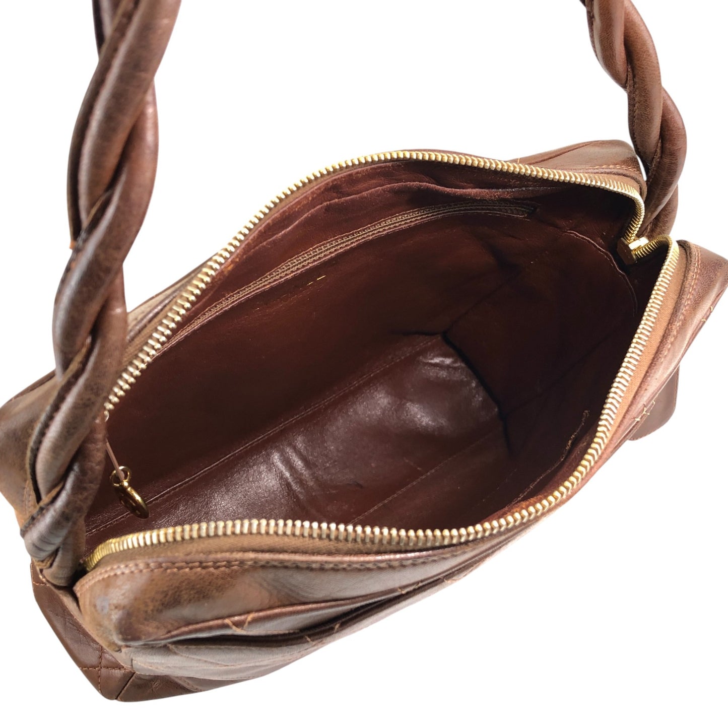 CHANEL Matelasse Coco Mark Shoulder bag Brown Vintage 4u7hig