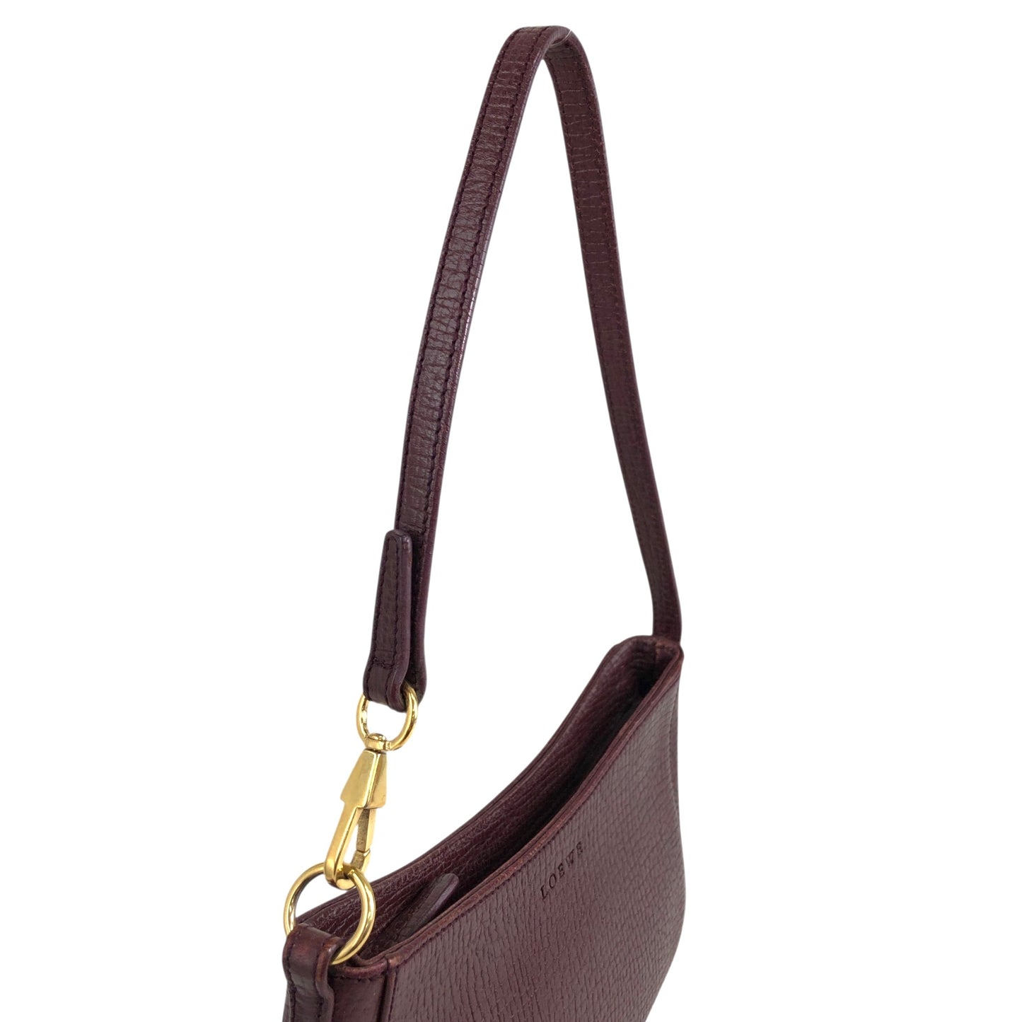 LOEWE Logo Embossed Small Handbag Bordeaux Vintage d75auv