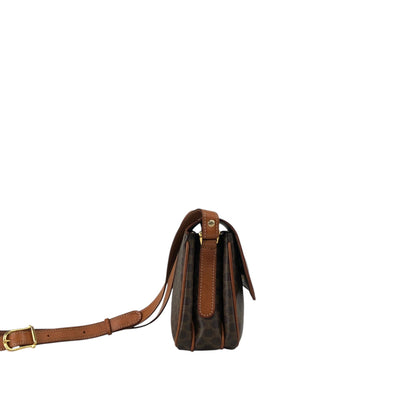 CELINE Macadam Blason Shoulder bag Brown Vintage z55y7s