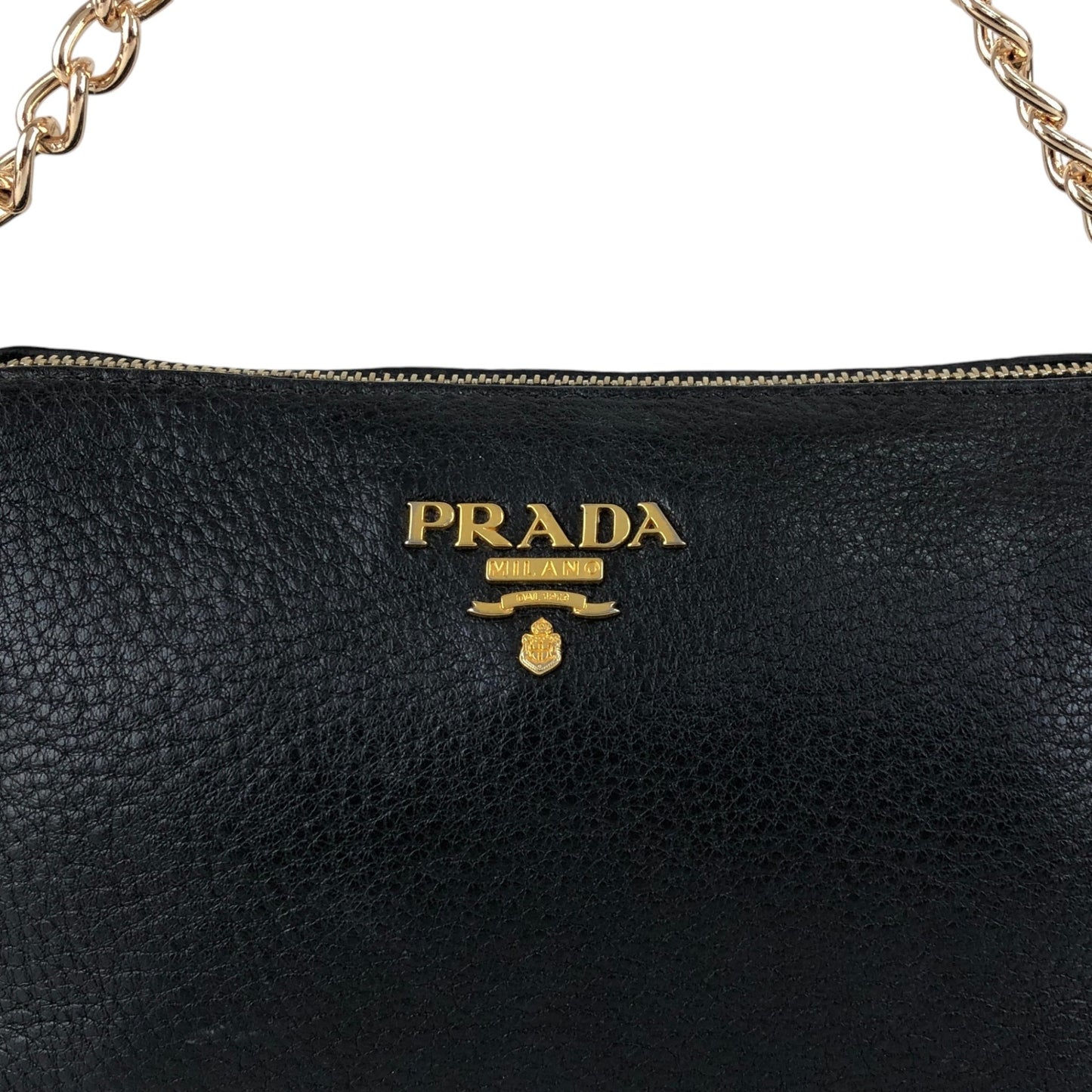 PRADA Logo Small Chain Shoulder bag Black Vintage ckmyc2
